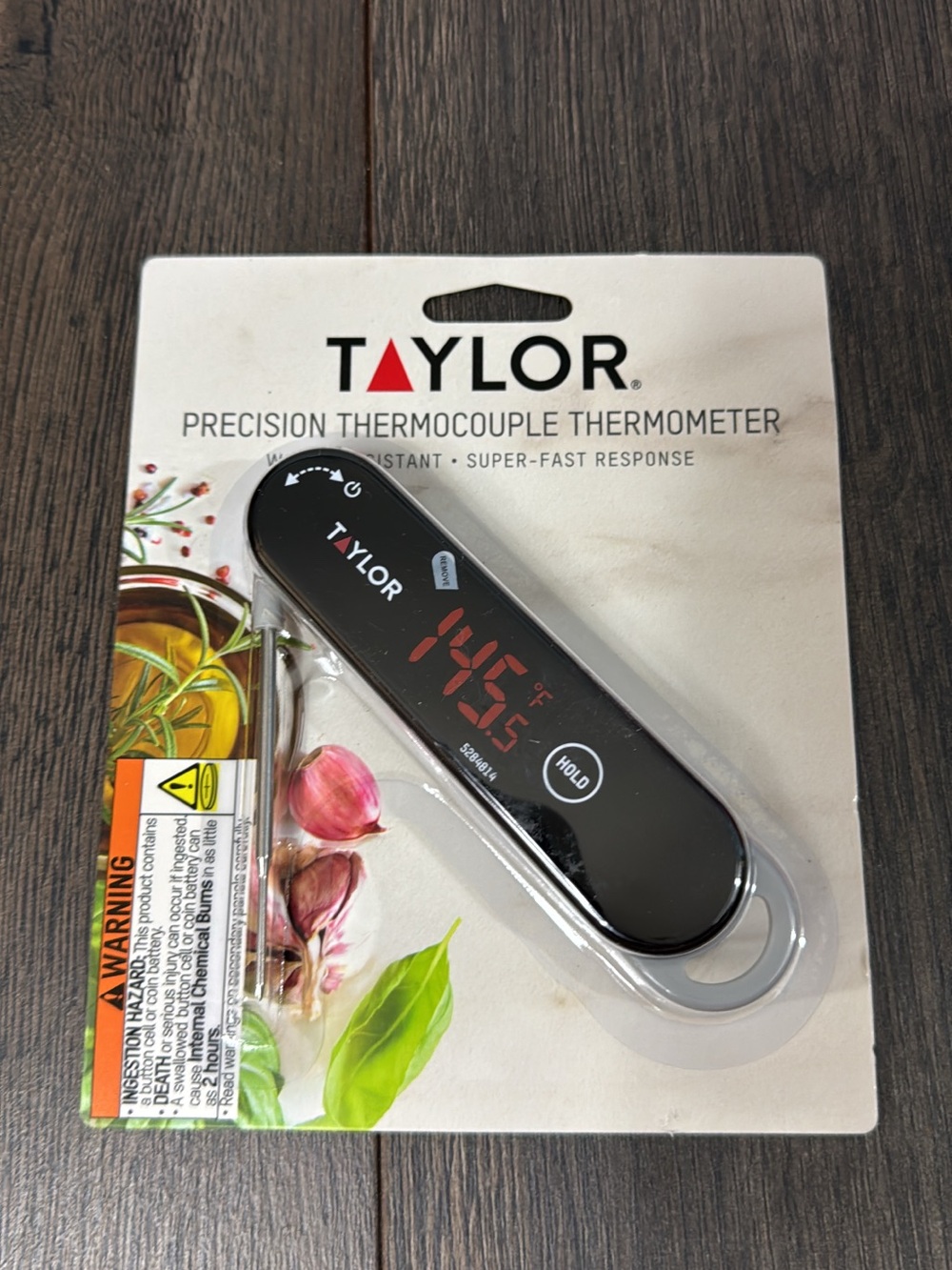 Taylor Black Digital Thermocouple Instant-Read Thermometer